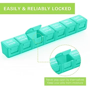 TookMag Monthly Pill Organizer 28-Day Travel Case