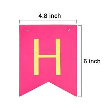 Fecedy Colorful Happy Birthday Banner Bunting - Eco-Friendly