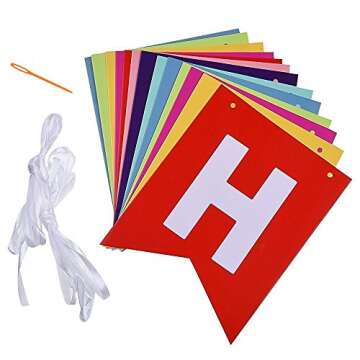 Fecedy Colorful Happy Birthday Banner Bunting - Eco-Friendly