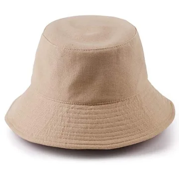 Khaki Bucket Hats for Women Sun Beach Hat Teens Girls Wide Brim Summer Fisherman's Caps UPF 50+（A4-Khaki）
