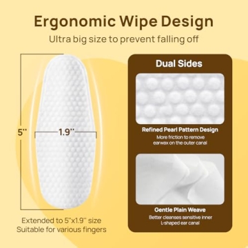 Natural Coconut Scent Pet Ear Wipes Dogs Cats 50 Count