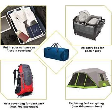 Lightweight Foldable 75L Duffel Bag for Travel & More