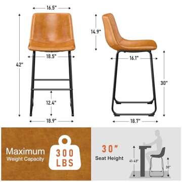 Stylish REONEY Bar Stools Set of 2 for Modern Homes