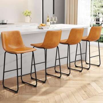 Stylish REONEY Bar Stools Set of 2 for Modern Homes