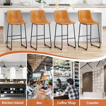 Stylish REONEY Bar Stools Set of 2 for Modern Homes