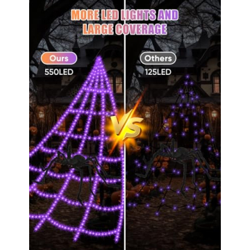 Spider Web Lights for Halloween Outdoor Decor