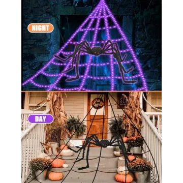 Spider Web Lights for Halloween Outdoor Decor