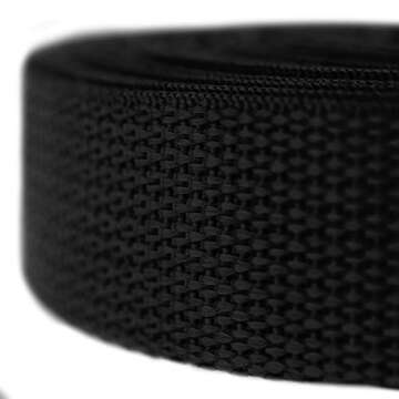 1 Inch 25 Yards Black Polypro Webbing - Durable and Versatile