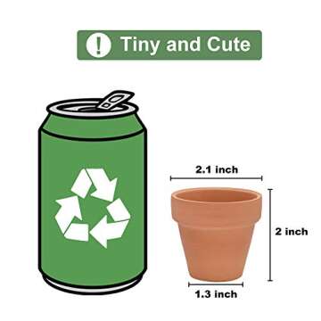 32pcs Small Mini 2" Terracotta Pot Clay Ceramic Pottery Planter, Cactus Flower Nursery Terra Cotta P...