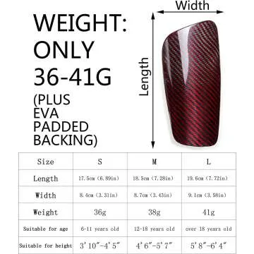 Premium Carbon Fiber Soccer Shin Guards - Light & Strong