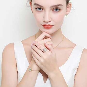 Obidos Evil Eye Rings for Women 14K Gold Plated Adjustable Statement Rings Dainty Eyeball Rings Evil Eye Stackable Rings Minimalist Protection Jewelry