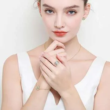 Obidos Evil Eye Rings for Women 14K Gold Plated Adjustable Statement Rings Dainty Eyeball Rings Evil Eye Stackable Rings Minimalist Protection Jewelry