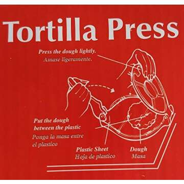 Smart Cooks 6.5" Plastic Tortilla Press - Easy to Use