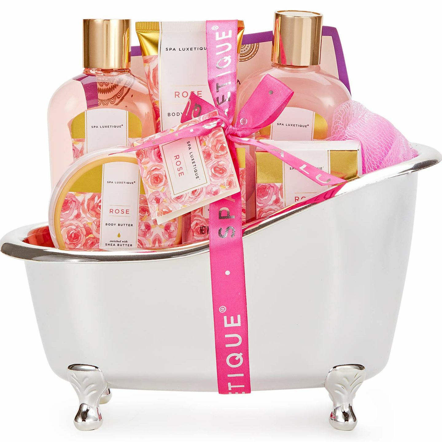 Luxetique 8 Piece Spa Basket Set for Women