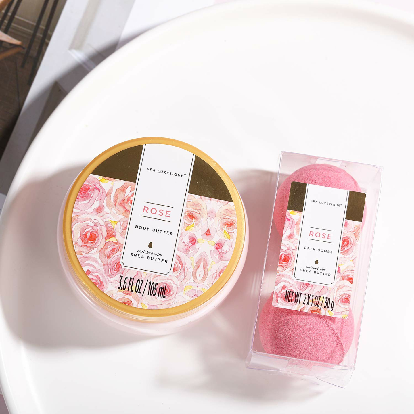 Luxetique 8 Piece Spa Basket Set for Women