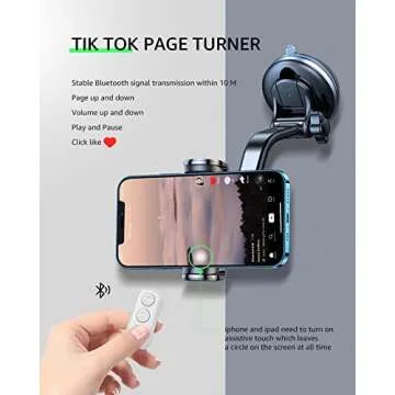 Fingertip Bluetooth Remote Control TIK TOK Wireless Page Turner TYUOBOX Camera Remote Shutter Selfie Button Controller with Charging Case for iPhone Android Ipad Cell Phone (White)