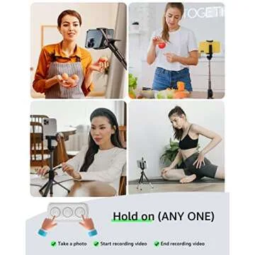 Fingertip Bluetooth Remote Control TIK TOK Wireless Page Turner TYUOBOX Camera Remote Shutter Selfie Button Controller with Charging Case for iPhone Android Ipad Cell Phone (White)
