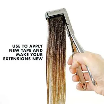 everlong Tape-in Pliers Hair, Stainless Steel Pressing Clamp for Longer Lasting and Secure Tape-in Hair Extensions, Silicone-Lined Pliers Tool for Salon Professional Installation