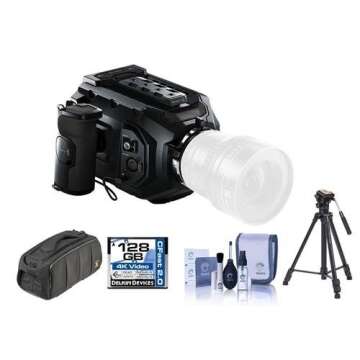 Blackmagic Design URSA Mini 4K Camera with EF Mount, 4K Super 35 Sensor - Bundle with 128GB CFAST Ca...
