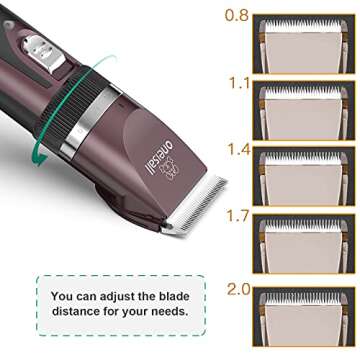 oneisall Quiet Dog Clippers Rechargeable Grooming Set