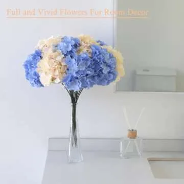 Vivid Alishomtll Hydrangea Artificial Flowers for Decor