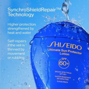 Shiseido Ultimate Sun Protector Lotion - 150 mL - Invisible Broad-Spectrum SPF 60+ Sunscreen for Face & Body - Lightweight Formula - All Skin Types - Free of Oxybenzone & Octinoxate