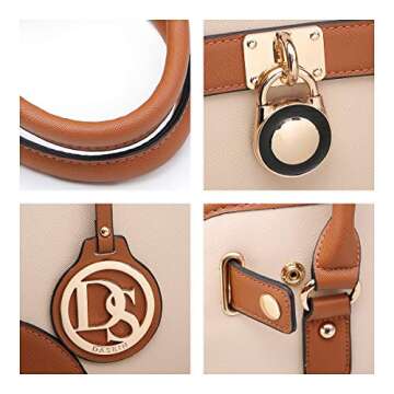 Women Designer Handbags and Purses Ladies Satchel Bags Shoulder Bags Top Handle Bags w/Matching Wallet