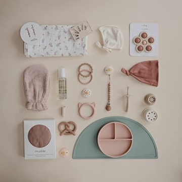 Mushie Organic Cotton Baby Bath Mitts Pack of 2