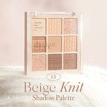 dasique Shadow Palette #15 Beige Knit 9.2g I 9 Blendable Shades in Smooth Matte and Shimmer Finishes...