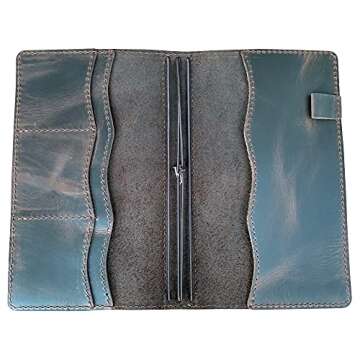 newestor Travelers Notebook Cover with Inner Pockets, Card Slots and Pen Holder, Standard Size, Dark Brown