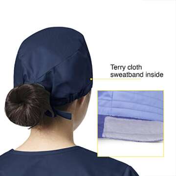 Wink WonderWORK Unisex Navy Tie Back Scrub Cap