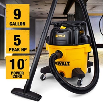 Powerful DEWALT 9 Gallon Shop Vacuum for Home & Garage
