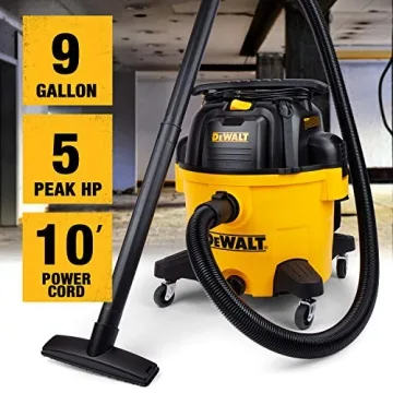 Powerful DEWALT 9 Gallon Shop Vacuum for Home & Garage