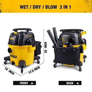 Powerful DEWALT 9 Gallon Shop Vacuum for Home & Garage