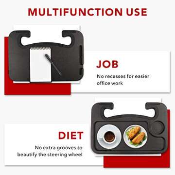 BASENOR Tesla Steering Wheel Desk for Eating and Work