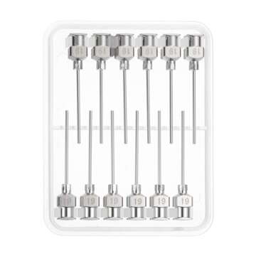 PATIKIL Blunt Tip Dispensing Needle 19G, 12 Pcs 1 Inch Stainless Steel Liquid Dispenser Needles with Lure Lock for Refilling Liquid Inks Adhesives Glue