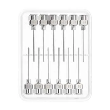 PATIKIL Blunt Tip Dispensing Needle 19G, 12 Pcs 1 Inch Stainless Steel Liquid Dispenser Needles with Lure Lock for Refilling Liquid Inks Adhesives Glue