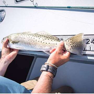 Castaway Customs | SeaDek Foam Fish Ruler | 3M Adhesive Backing | Perfect Accessory for Fishing Boats, Coolers & Kayaks | 36" Fishing Measurement Tool | Terra/Black