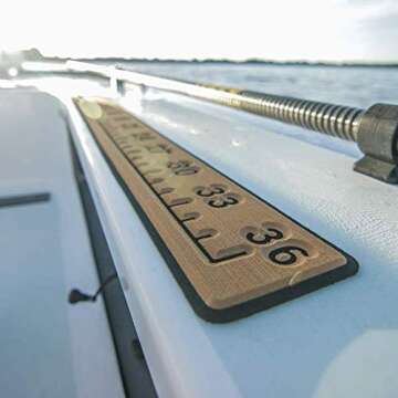 Castaway Customs | SeaDek Foam Fish Ruler | 3M Adhesive Backing | Perfect Accessory for Fishing Boats, Coolers & Kayaks | 36" Fishing Measurement Tool | Terra/Black