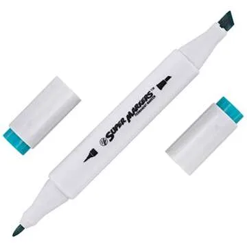 80 Color Super Markers Primary & Secondary Tones Dual Tip Set - Double-Ended Permanent Art Markers with Fine Bullet & Chisel Point Tips - Ergonomic Tri-Oval Barrels - Draw, Sketch, Illustrate, Manga