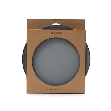 Barebones Enamel Deep Plate - Set of 2 Dinner Plates - Hand-Finished Baked Stainless Steel Trim Plate Set - Camping Kitchen and Dish Set (Slate Gray)