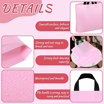 Elegant Geyee Pink Plastic Shopping Bags for Retail Merchants