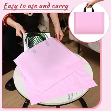 Elegant Geyee Pink Plastic Shopping Bags for Retail Merchants