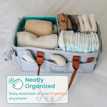 HOME FOR EACH Diaper Caddy Organizer for Newborn Essentials