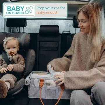 HOME FOR EACH Diaper Caddy Organizer for Newborn Essentials