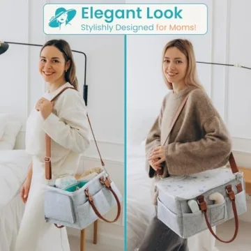 HOME FOR EACH Diaper Caddy Organizer for Newborn Essentials