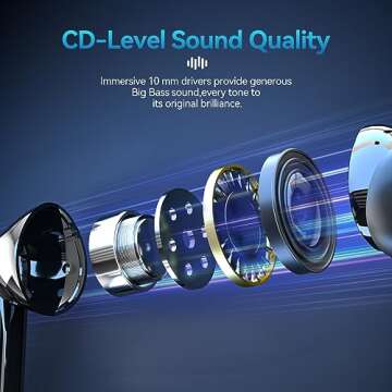 Monster N-Lite Clear Talk Wireless Earbuds Bluetooth 5.3 Headphones with CVC 8.0 Noise Reduction, IP...