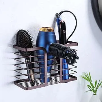 YIGII Hair Dryer Holder - 3-in-1 Beauty Organizer