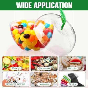 Menkxi Apple Shaped Candy Jars - 24 Pcs Gift Containers