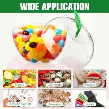 Menkxi Apple Shaped Candy Jars - 24 Pcs Gift Containers